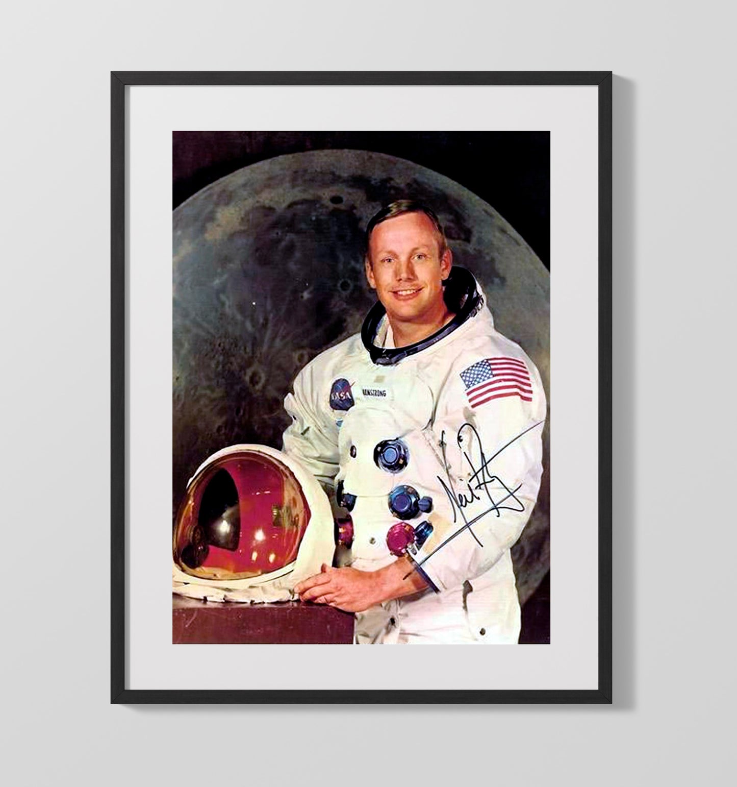 Historical - Neil Armstrong - Apollo Astronaut Portrait 1960S History Wall Art