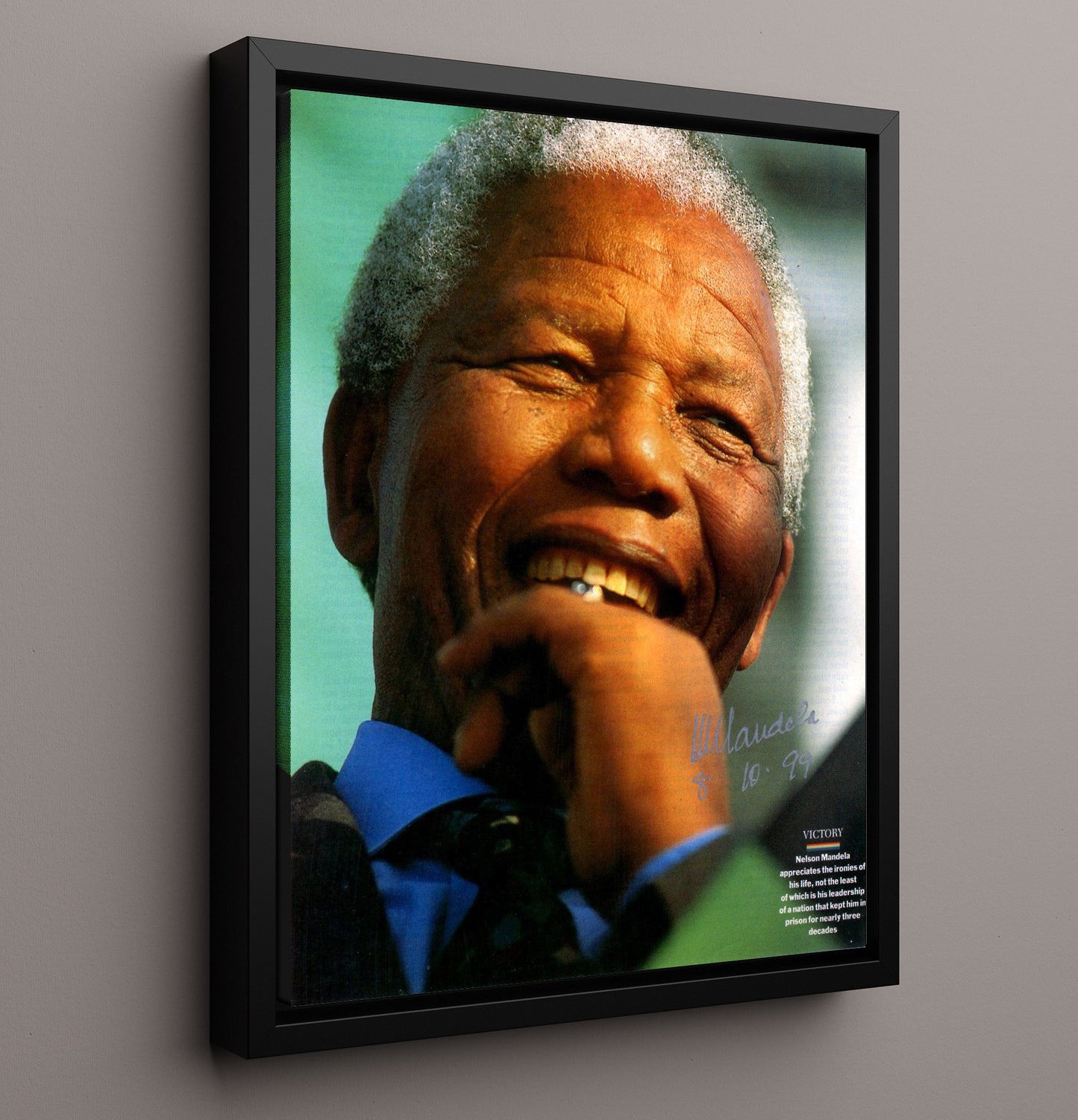 Historical - Nelson Mandela - Victory Close Up 1999 History Wall Art