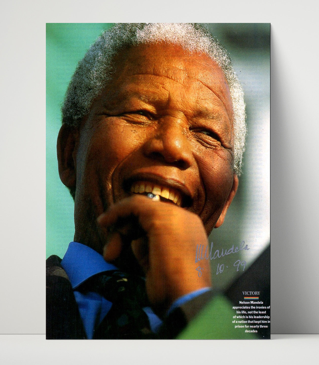 Historical - Nelson Mandela - Victory Close Up 1999 History Wall Art