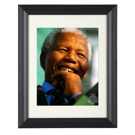 Nelson Mandela - Victory Close-Up 1999 8x10 Beveled Frame history wall art