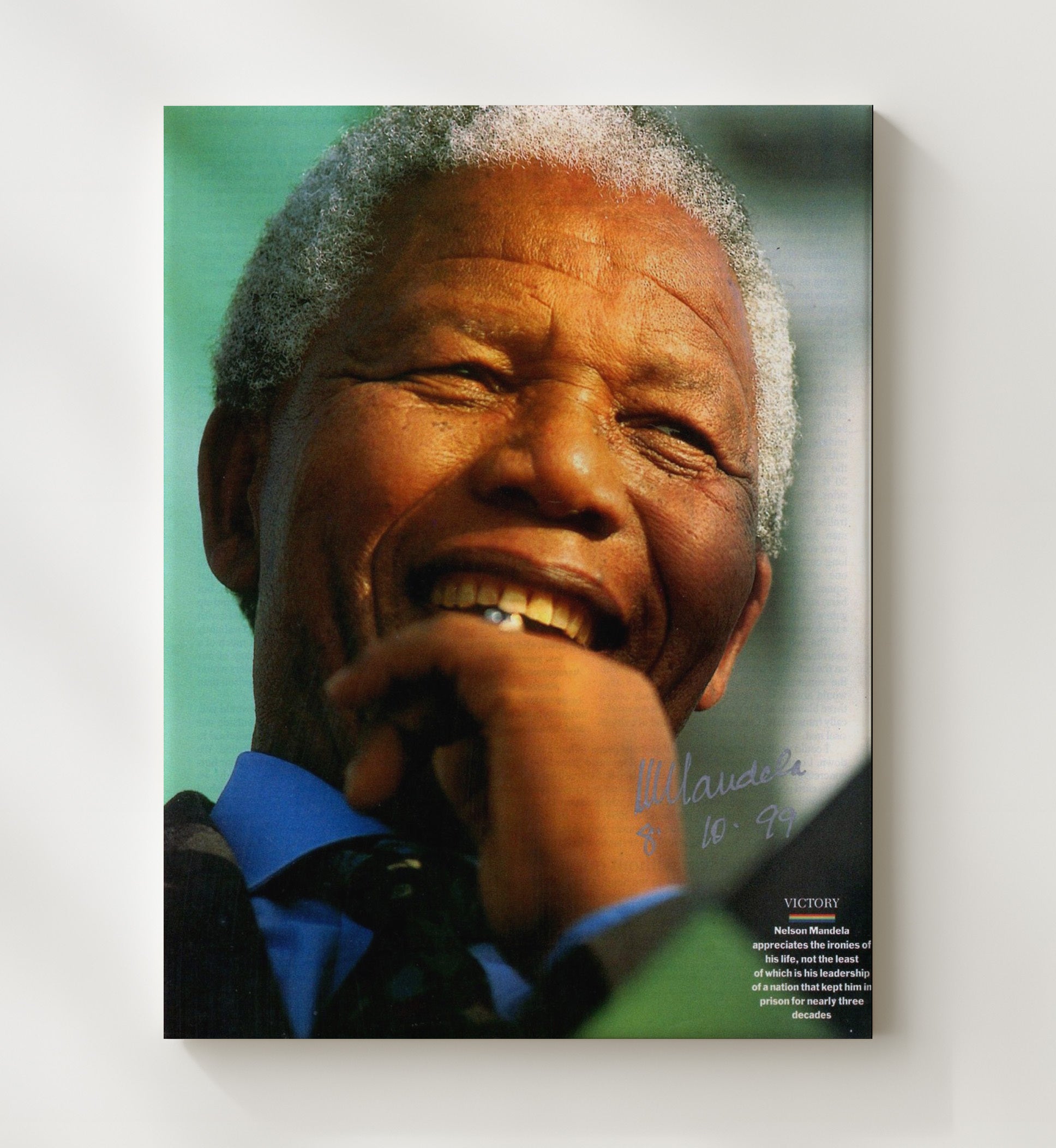 Historical - Nelson Mandela - Victory Close Up 1999 History Wall Art