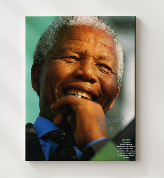 Nelson Mandela - Victory Close-Up 1999 8x10 Canvas history wall art
