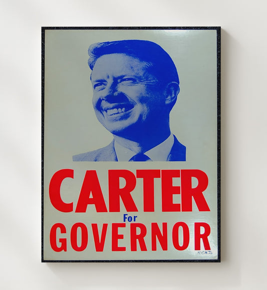 Political Campaign Poster - Carter for Governor Blue Design 8x10 Canvas history wall art