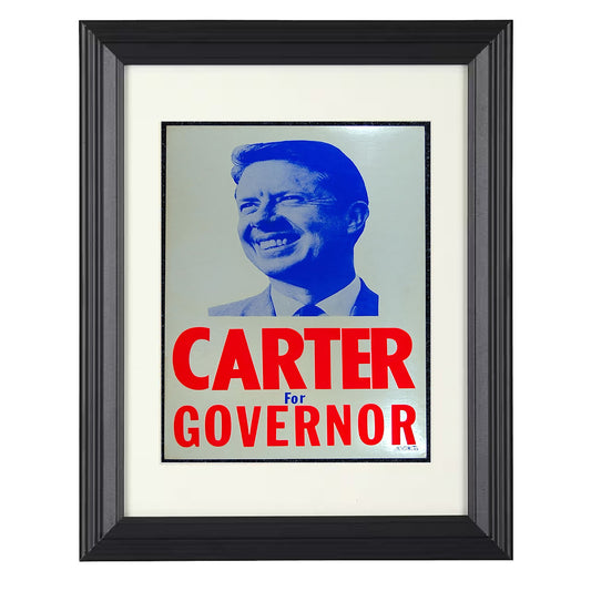 Political Campaign Poster - Carter for Governor Blue Design 8x10 Beveled Frame history wall art