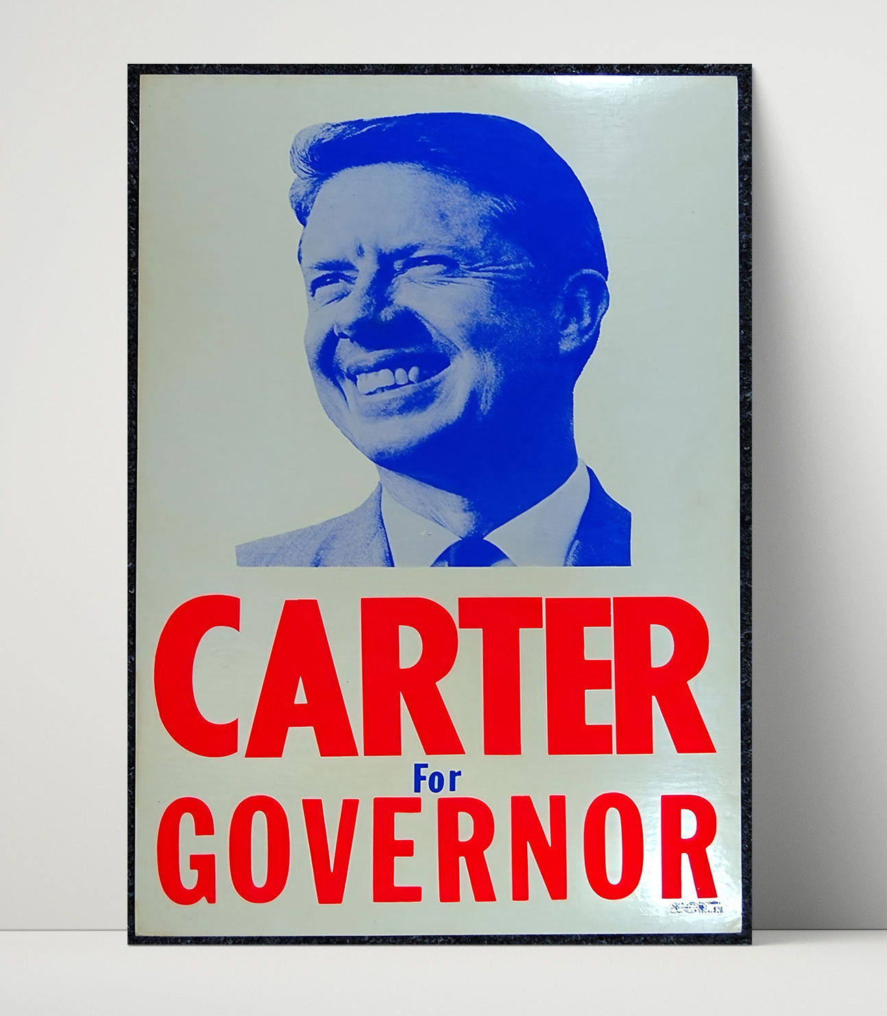 Historical - Political Campaign Poster - Carter For Governor Blue Portrait Design History Wall Art