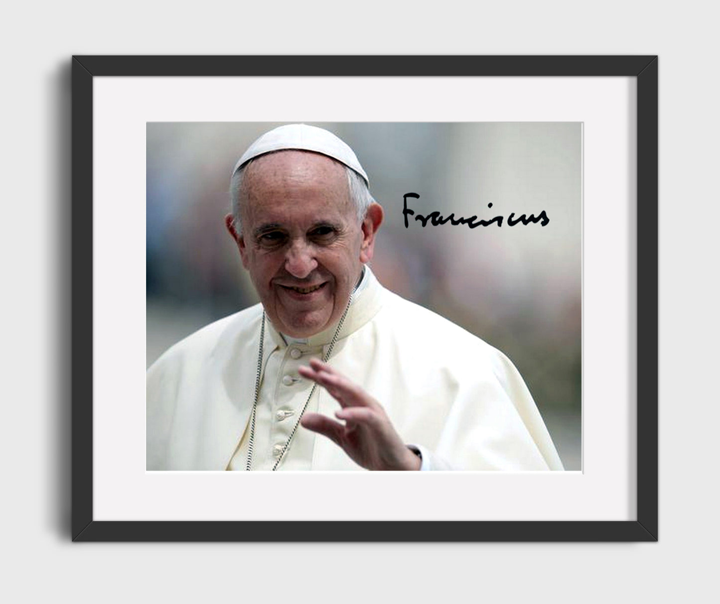 Historical - Pope Francis - Blessing Gesture Portrait - Landscape History Wall Art