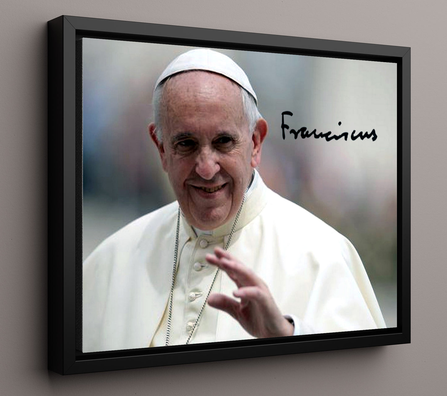 Historical - Pope Francis - Blessing Gesture Portrait - Landscape History Wall Art