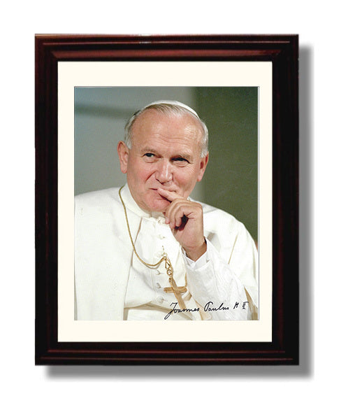 Historical - Pope John Paul Ii - Reflective Vatican Portrait 1980S History Wall Art