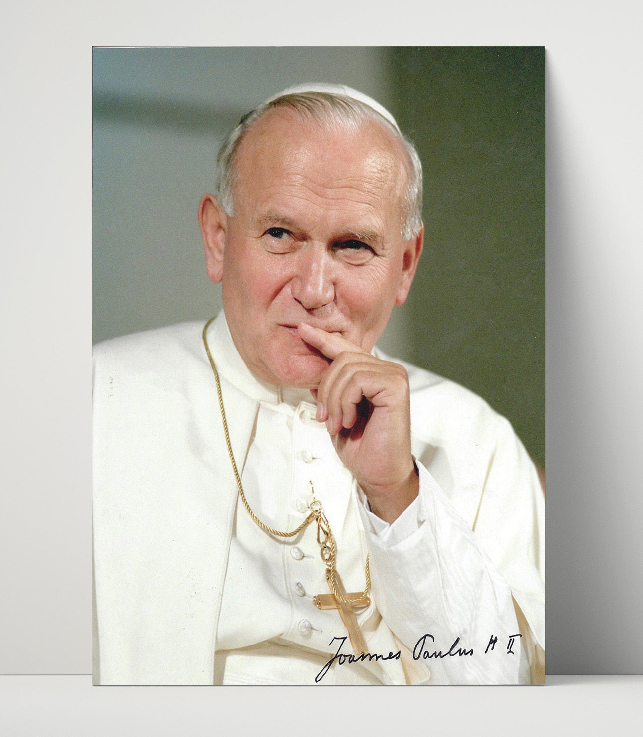 Historical - Pope John Paul Ii - Reflective Vatican Portrait 1980S History Wall Art