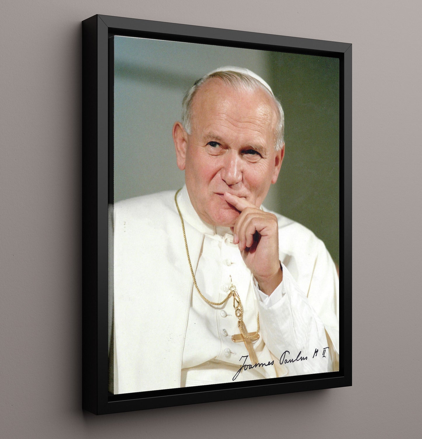 Historical - Pope John Paul Ii - Reflective Vatican Portrait 1980S History Wall Art