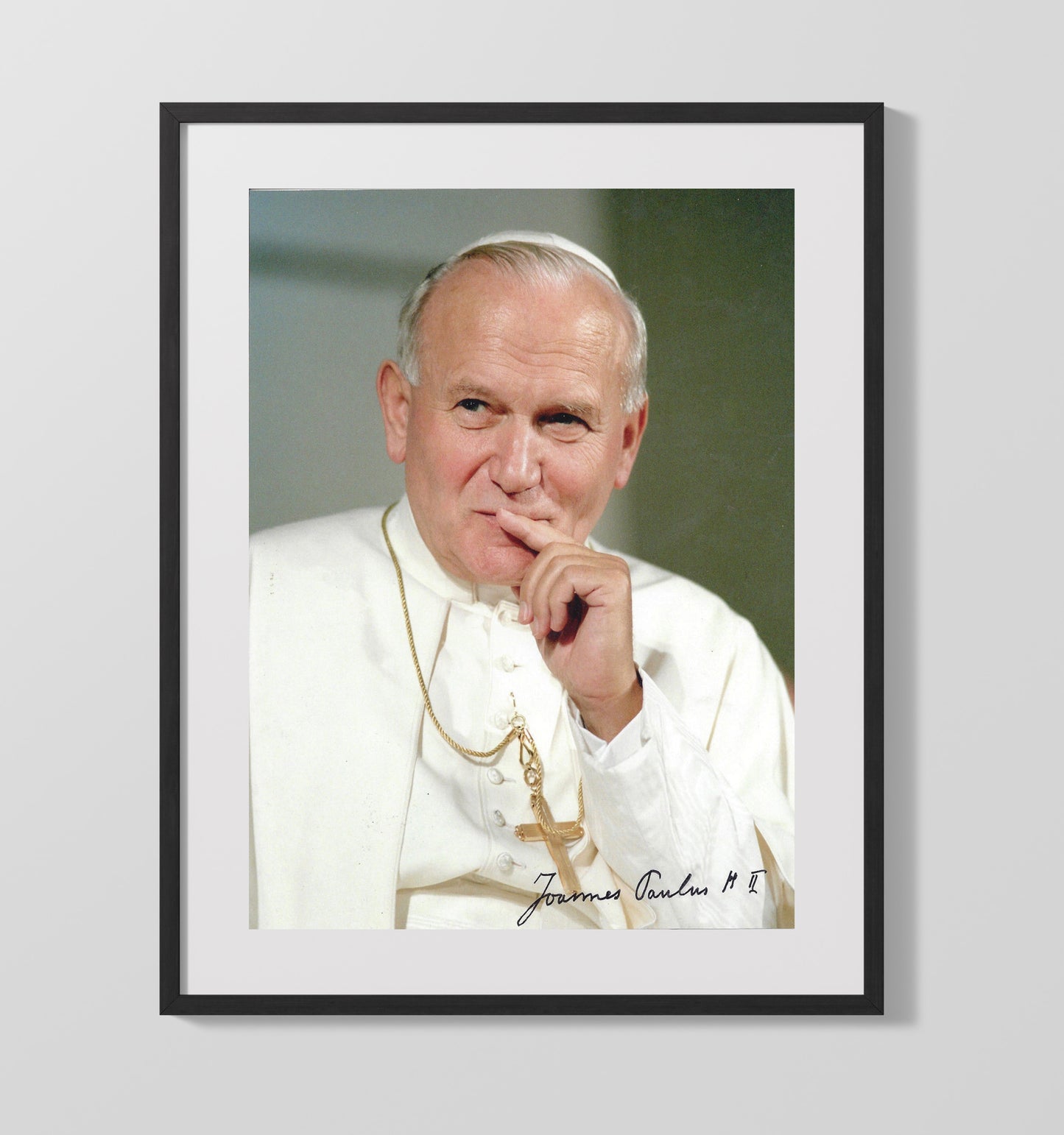 Historical - Pope John Paul Ii - Reflective Vatican Portrait 1980S History Wall Art