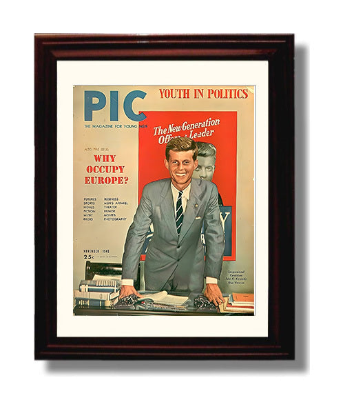Historical - Postwar Politics Magazine - John F. Kennedy Youth Leadership Cover 1946 History Wall Art
