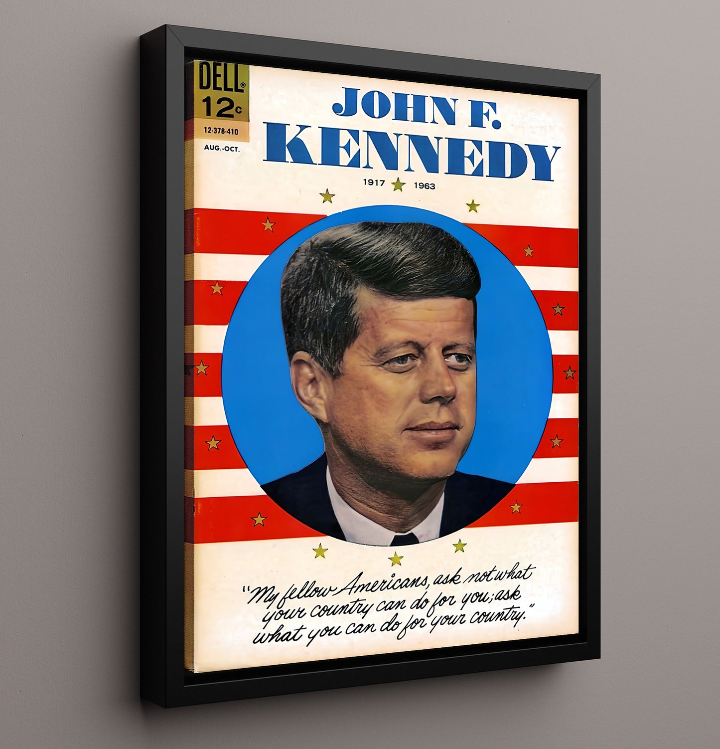 Historical - Presidential Tribute Poster - John F. Kennedy Memorial Portrait 1917-1963 History Wall Art