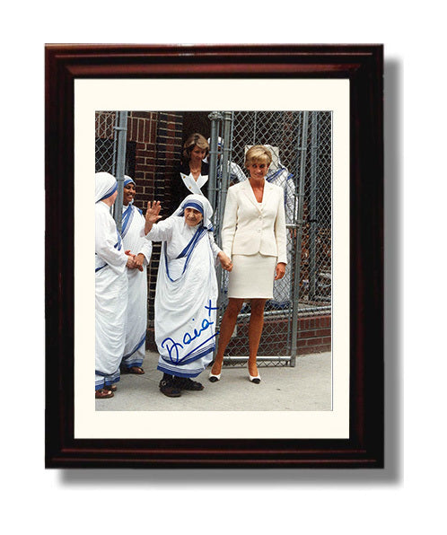 Historical - Princess Diana And Mother Teresa - Humanitarian Visit 1990S History Wall Art