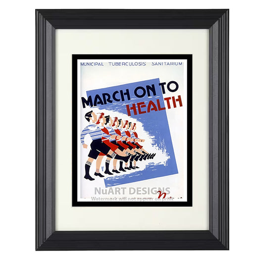 Public Health Artwork – March on Tuberculosis Campaign unframed semi-gloss poster print