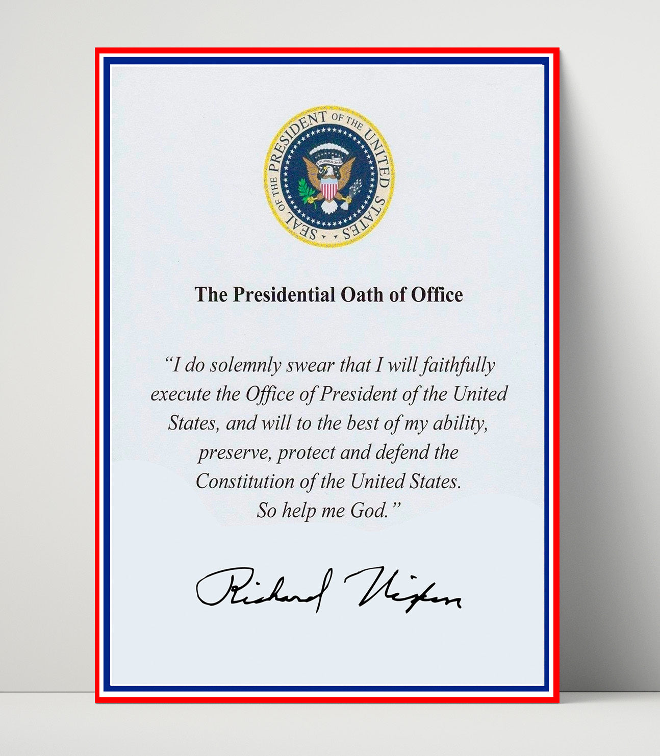 Historical - Richard Nixon - Presidential Oath Of Office Print History Wall Art