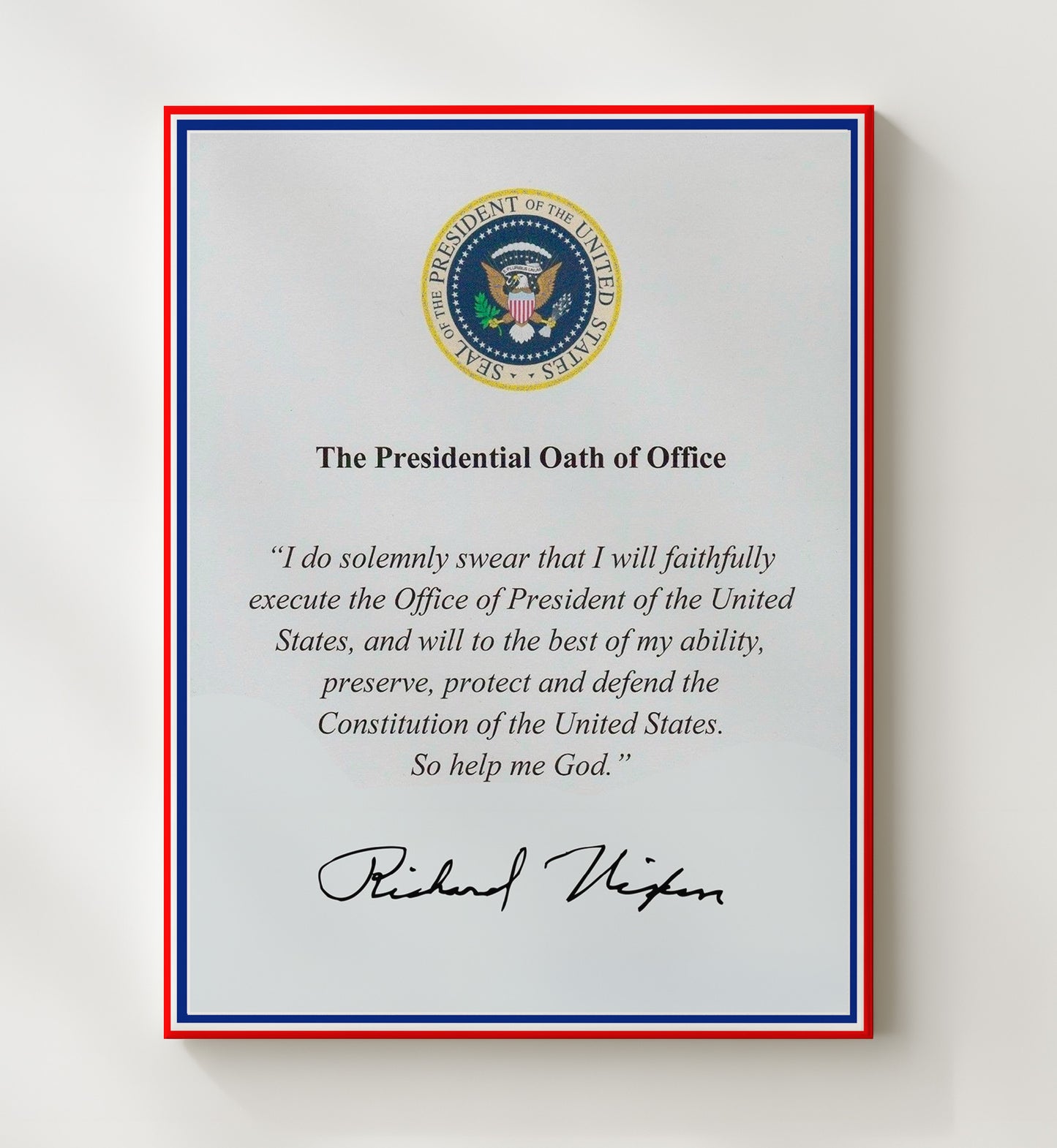 Historical - Richard Nixon - Presidential Oath Of Office Print History Wall Art