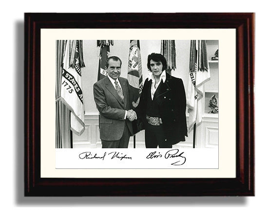 Historical - Richard Nixon And Elvis Presley - White House Handshake 1970  - Landscape History Wall Art