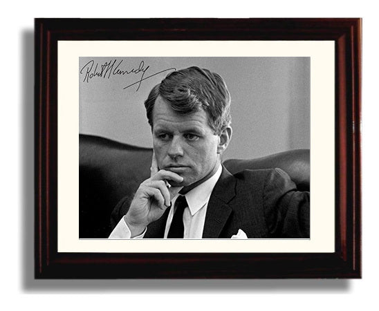 Historical - Robert F. Kennedy - Deep In Thought Portrait  - Landscape History Wall Art