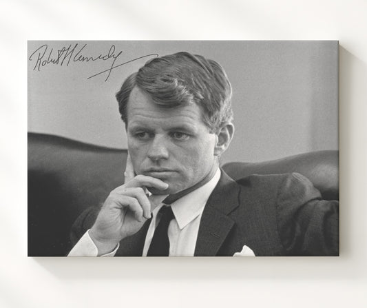 Robert F. Kennedy - Deep in Thought 8x10 Canvas history wall art