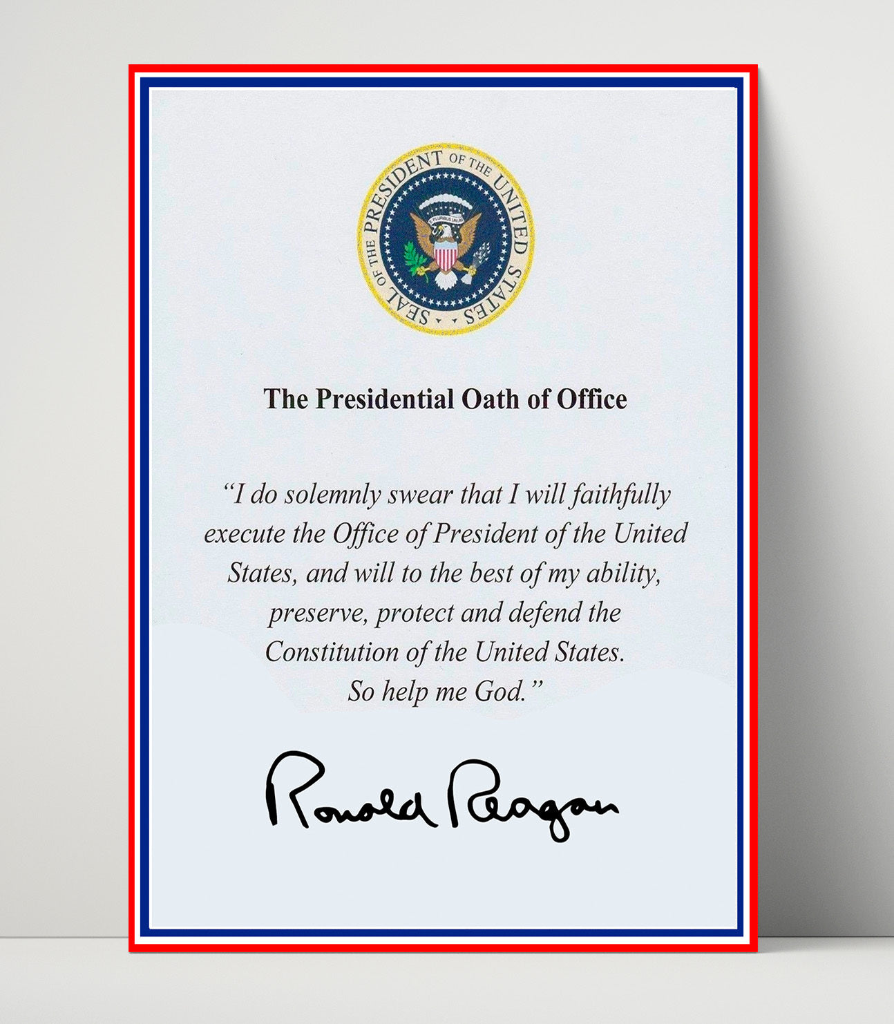 Historical - Ronald Reagan - Presidential Oath Of Office Print History Wall Art