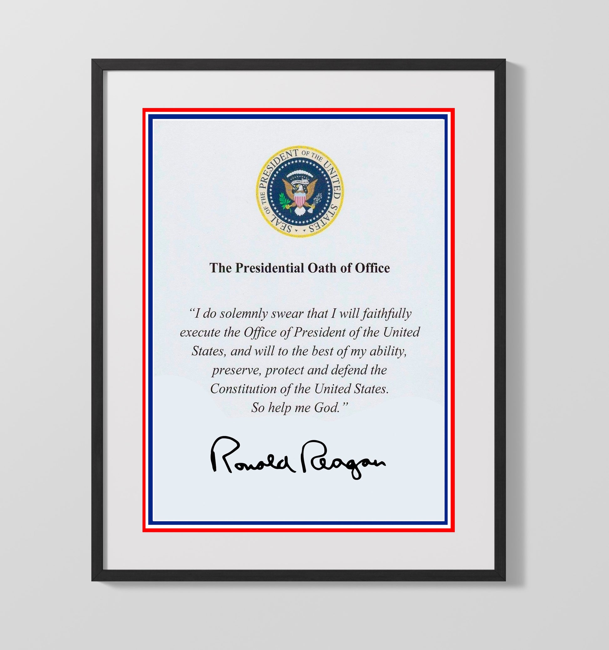 Historical - Ronald Reagan - Presidential Oath Of Office Print History Wall Art