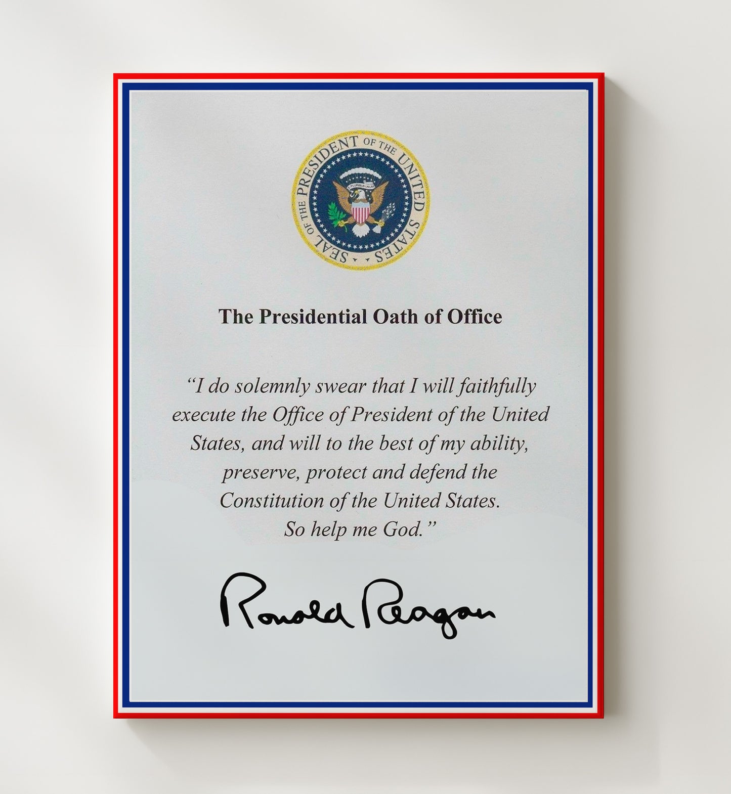Historical - Ronald Reagan - Presidential Oath Of Office Print History Wall Art
