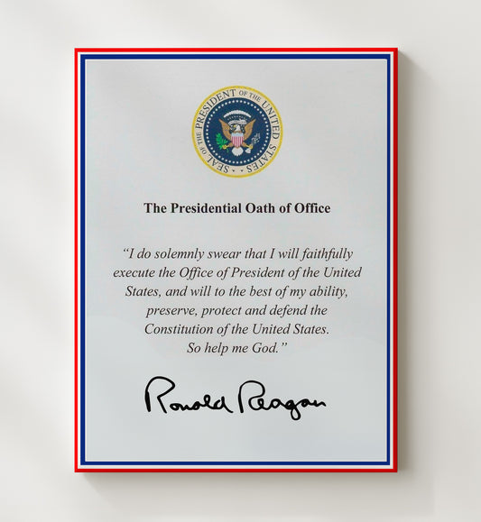 Ronald Reagan - Presidential Oath of Office Print 8x10 Canvas history wall art