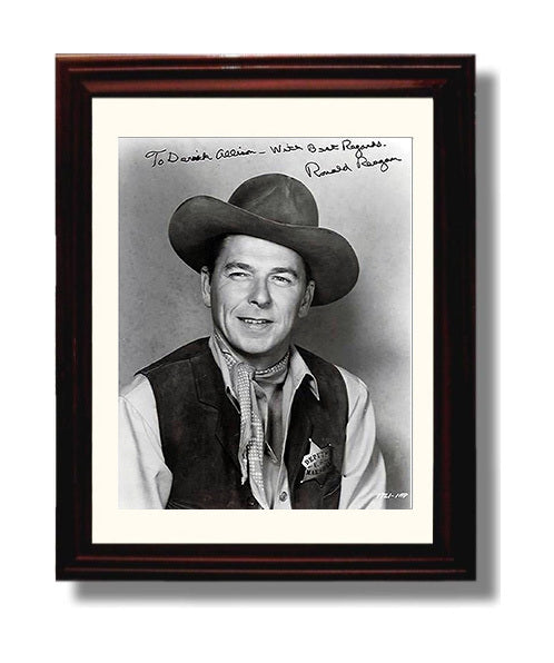 Historical - Ronald Reagan - Western Film Era Portrait 1940S History Wall Art