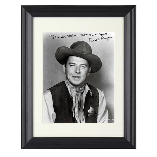 Ronald Reagan - Western Film Era 1940s 8x10 Beveled Frame history wall art