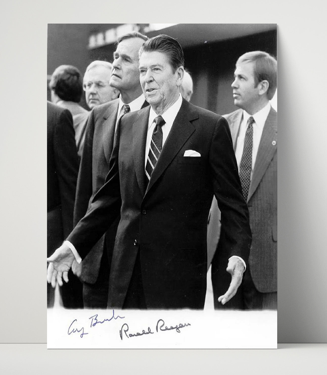 Historical - Ronald Reagan And George H. W. Bush - Official Engagement 1980S History Wall Art