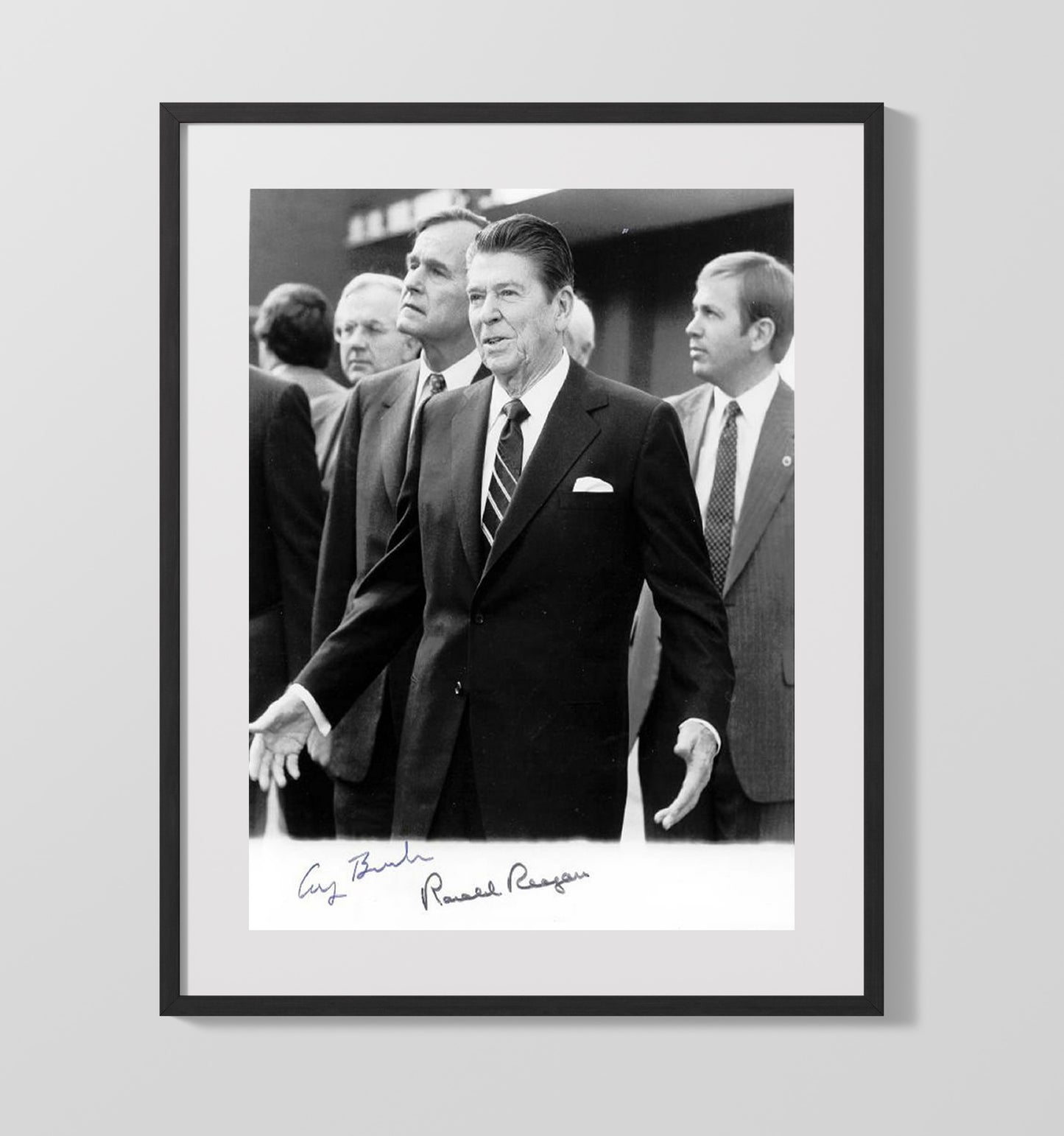 Historical - Ronald Reagan And George H. W. Bush - Official Engagement 1980S History Wall Art