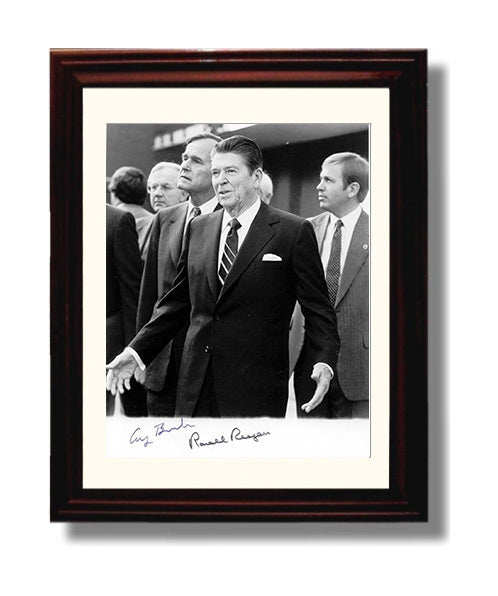Historical - Ronald Reagan And George H. W. Bush - Official Engagement 1980S History Wall Art