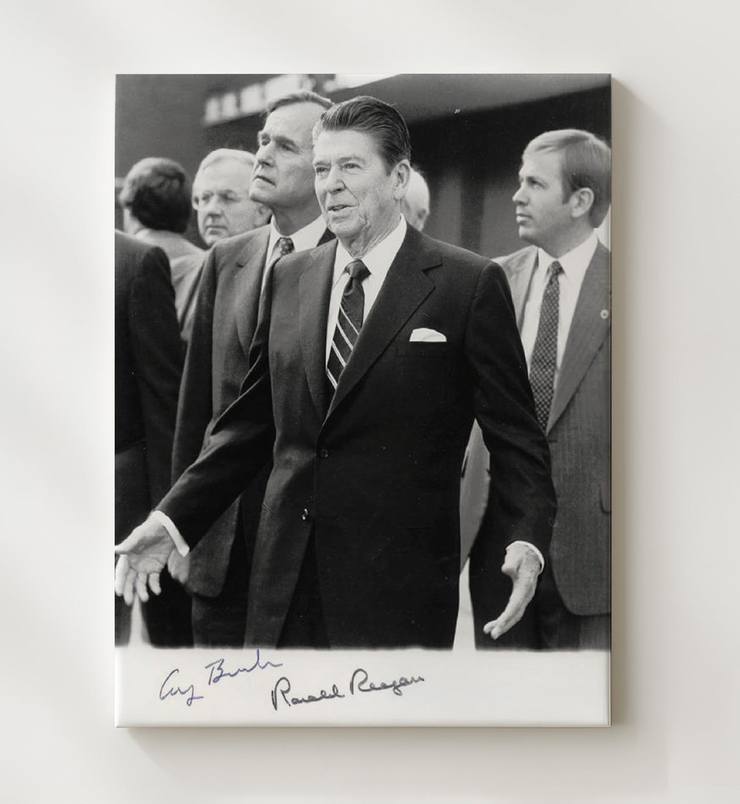 Historical - Ronald Reagan And George H. W. Bush - Official Engagement 1980S History Wall Art