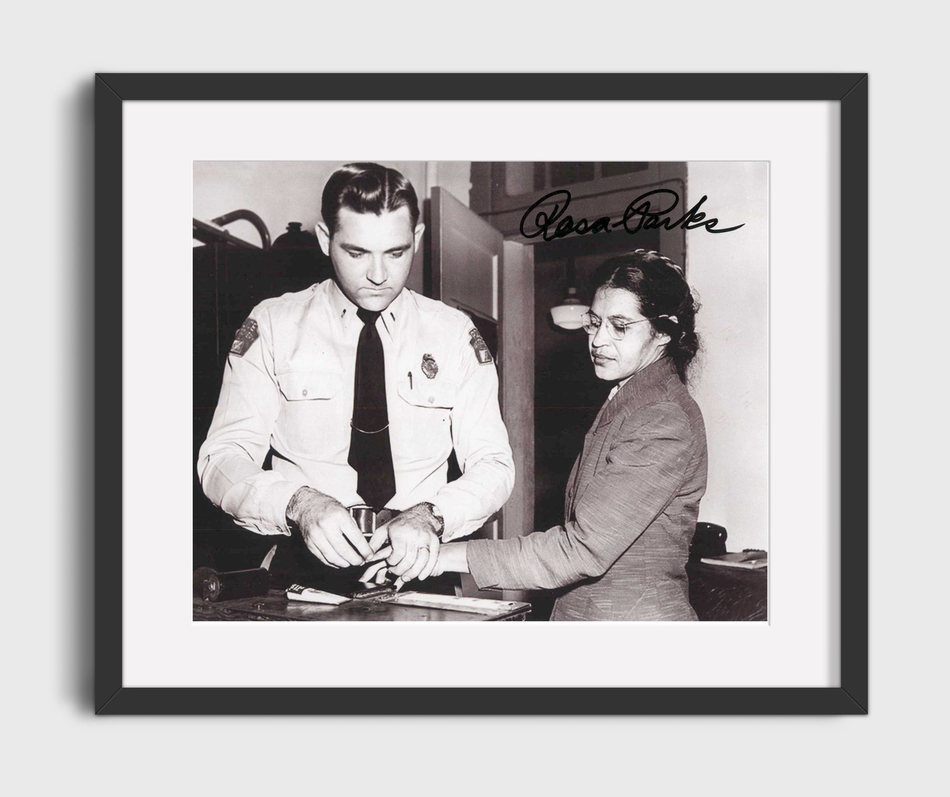 Historical - Rosa Parks - Fingerprinted For Civil Disobedience 1955  - Landscape History Wall Art