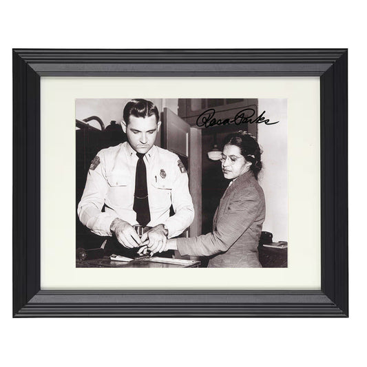 Rosa Parks - Fingerprinted for Civil Disobedience 1955 - Poster Print - 8x10