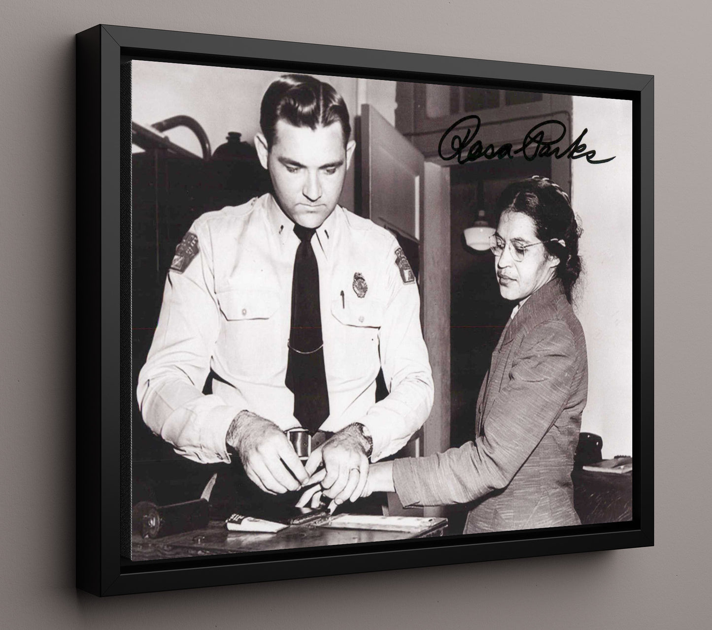 Historical - Rosa Parks - Fingerprinted For Civil Disobedience 1955  - Landscape History Wall Art