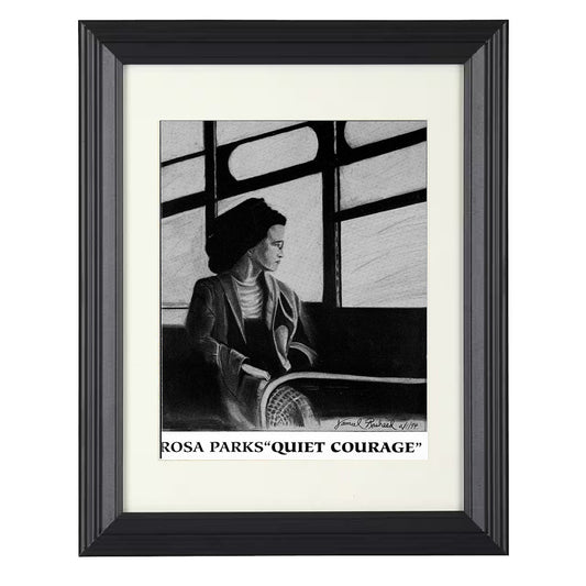 Rosa Parks – Quiet Courage Bus Historic Image 1955 unframed semi-gloss poster print