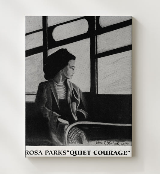 Rosa Parks - Quiet Courage Bus 1955 8x10 Canvas history wall art