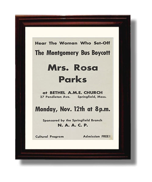 Historical - Rosa Parks - Springfield Naacp Speech Poster 1956 History Wall Art