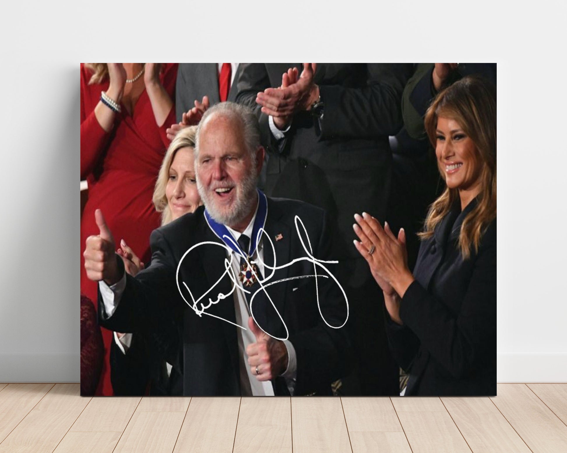 Historical - Rush Limbaugh - Presidential Medal Of Freedom Ceremony 2020 - Landscape History Wall Art