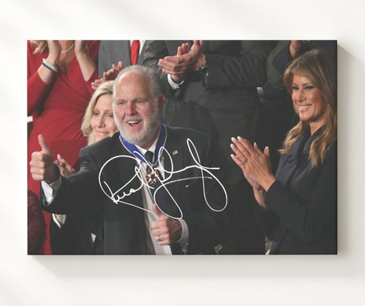 Rush Limbaugh - Presidential Medal of Freedom Ceremony 2020 8x10 Canvas history wall art