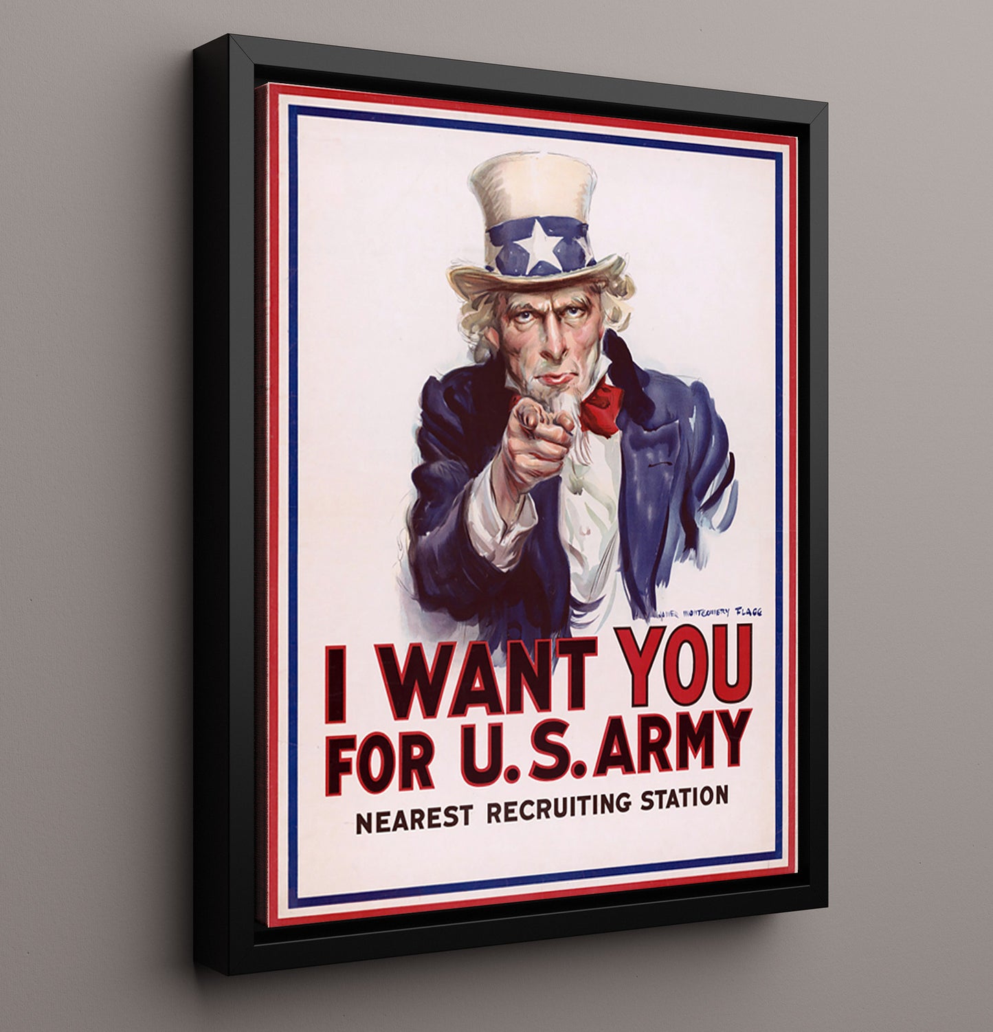 Historical - Uncle Sam - I Want You U.S. Army Recruitment Poster 1917 History Wall Art