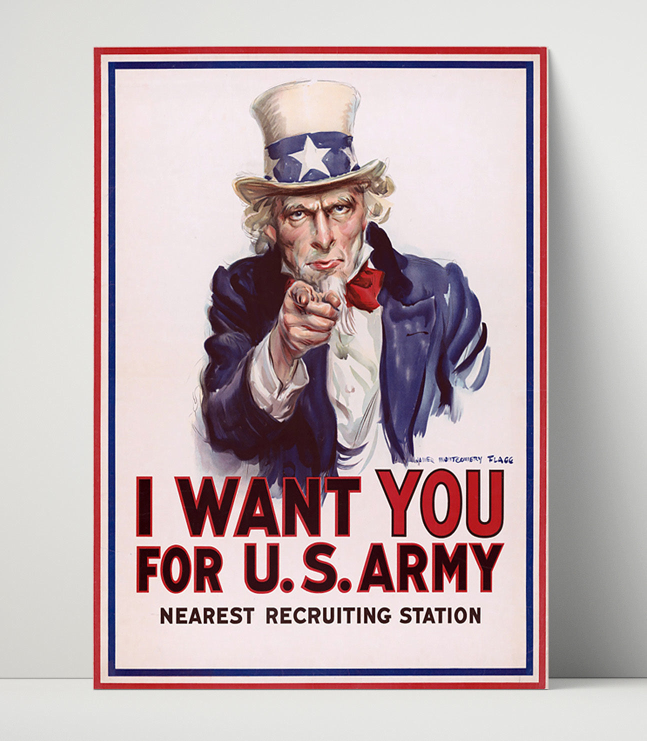 Historical - Uncle Sam - I Want You U.S. Army Recruitment Poster 1917 History Wall Art