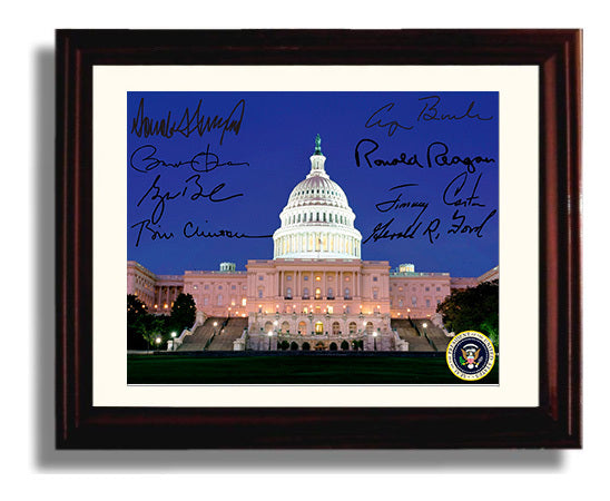 Historical - United States Capitol - Evening Illumination - Landscape History Wall Art