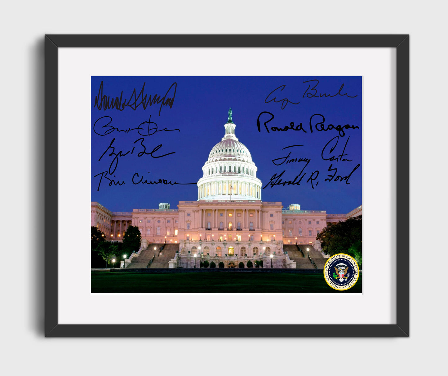 Historical - United States Capitol - Evening Illumination - Landscape History Wall Art