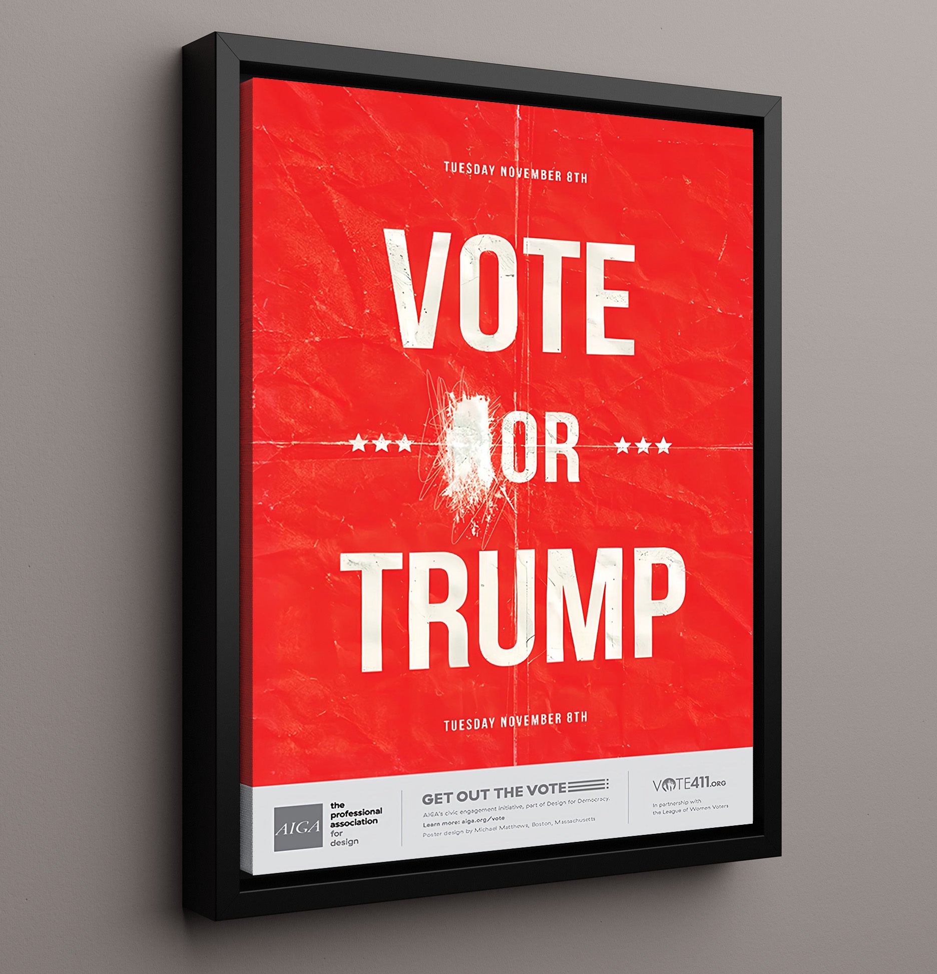 Historical - Voter Mobilization Poster - Vote Or Trump Minimalist Red Graphic History Wall Art