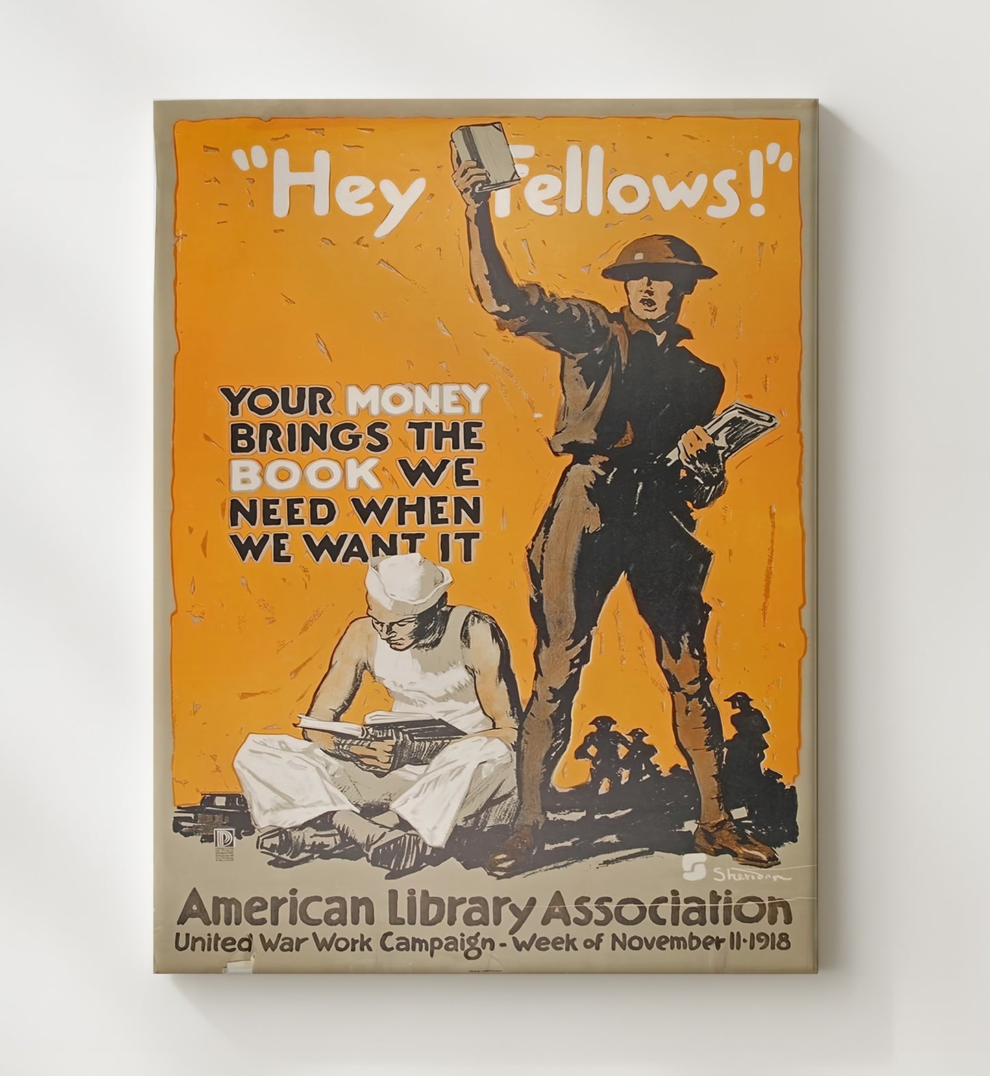 Historical - War Poster - American Library Association Reading Campaign Wwi History Wall Art