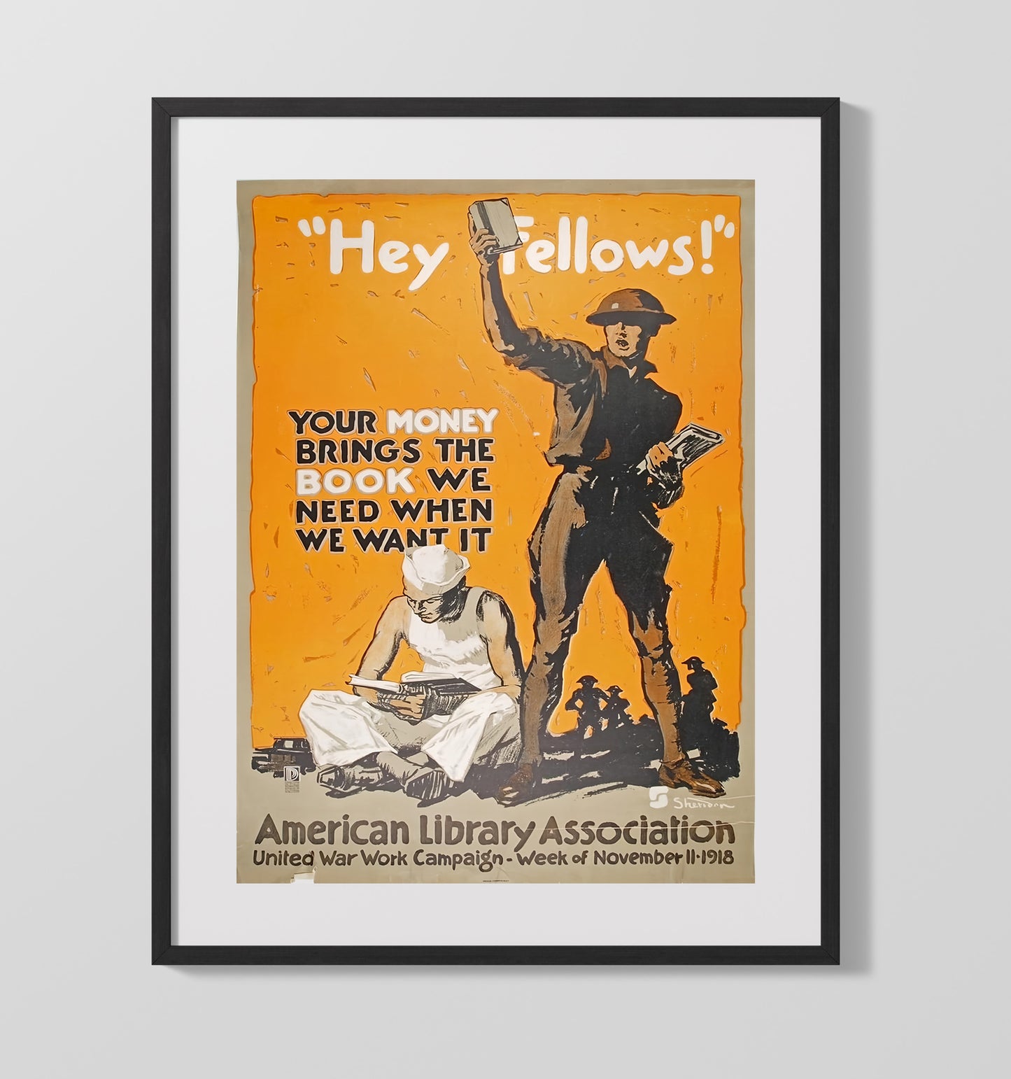 Historical - War Poster - American Library Association Reading Campaign Wwi History Wall Art