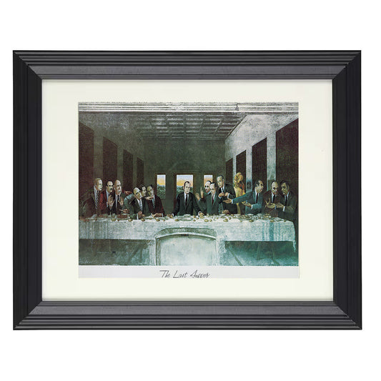 Watergate - Political Last Supper Satirical Illustration 1970s 8x10 Beveled Frame history wall art